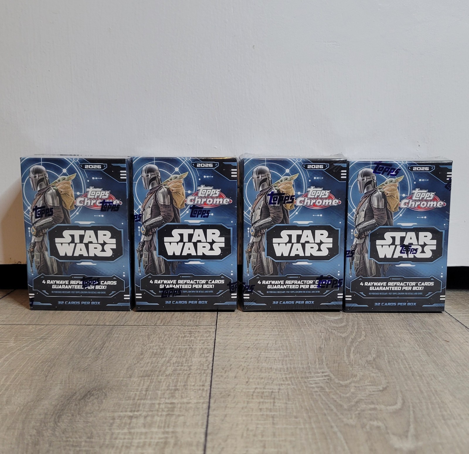 2026 TOPPS CHROME STAR WARS Value Blaster Box Disney Brand New Sealed X4