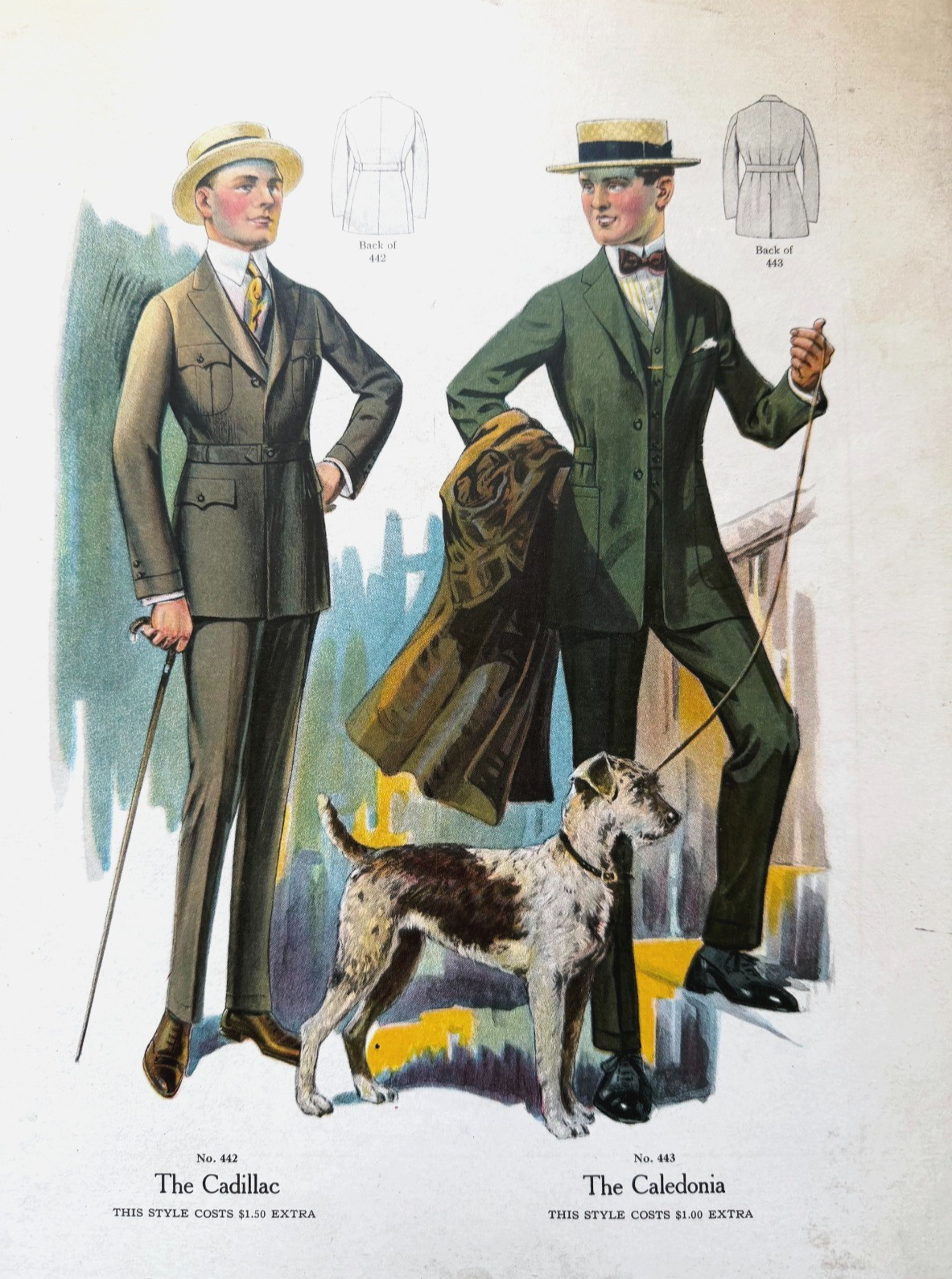 ORIGINAL 1910s VTG International Tailoring Co Lithograph Store Advert Poster