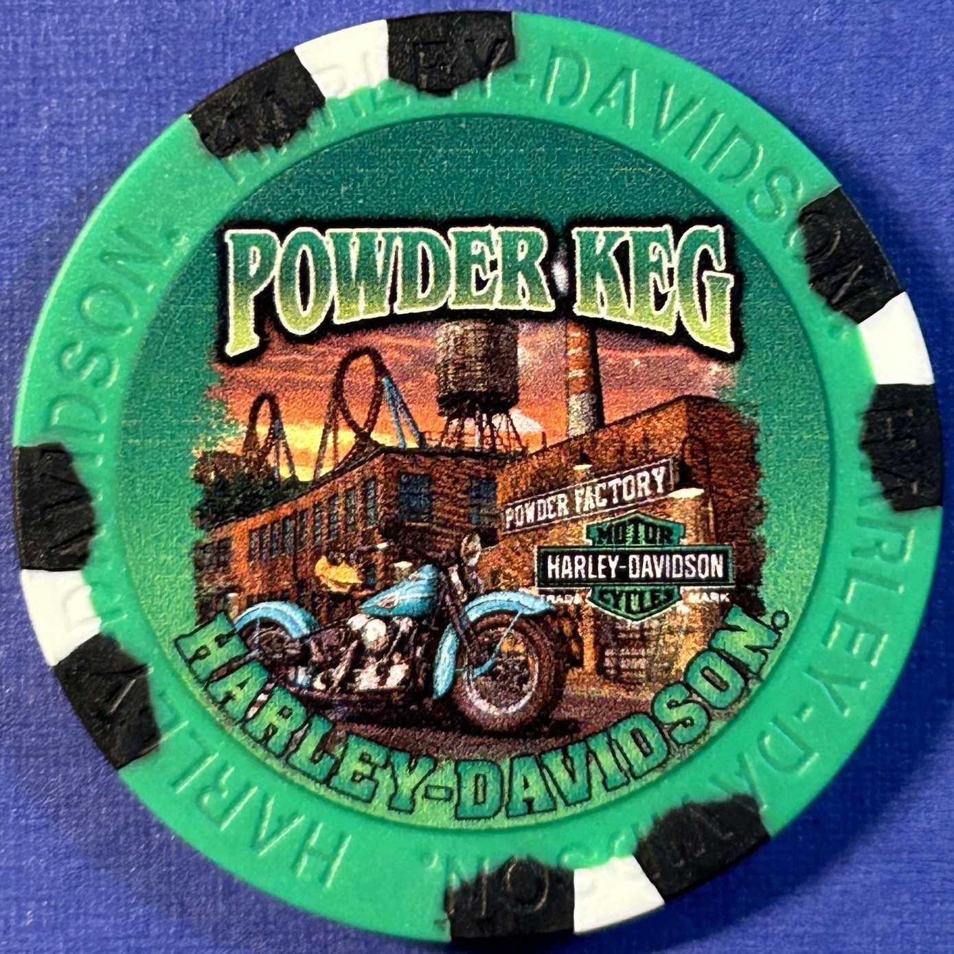 Harley Davidson Wide Print Poker Chip from Powder Keg HD in Mason, Ohio ST PAT\'S
