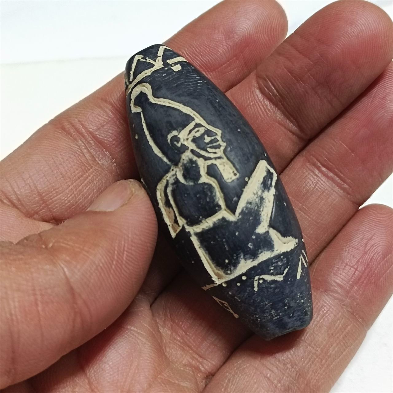 Archaeological Style Stone Carving, Ancient Tribal Design, Handmade Collectible