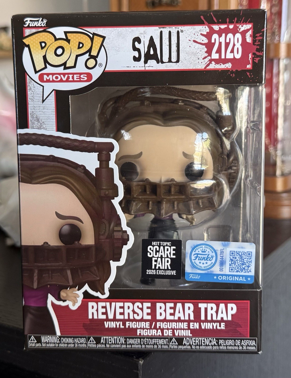 Funko Pop: REVERSE BEAR TRAP (Amanda) #2128 Hot Topic SCARE FAIR 2026 IN HAND