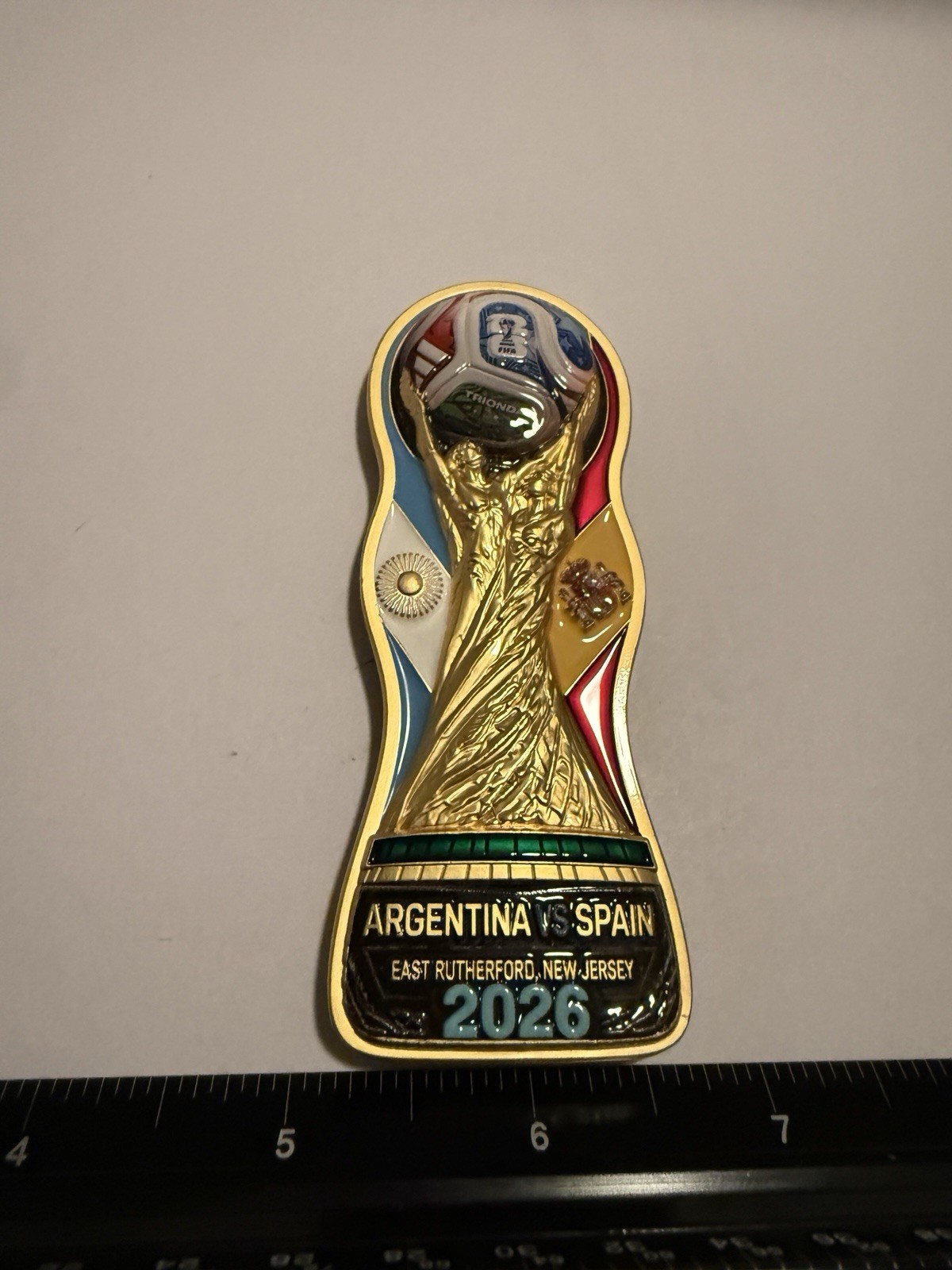 2026 World Cup Argentina vs Spain East Rutherford NJ Soccer Challenge Coin