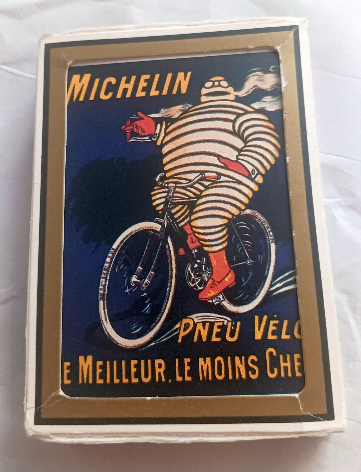 Michelin Man Bibendum on Bicycle Playing Cards Penu Velo Le Meilleur Moins Cher