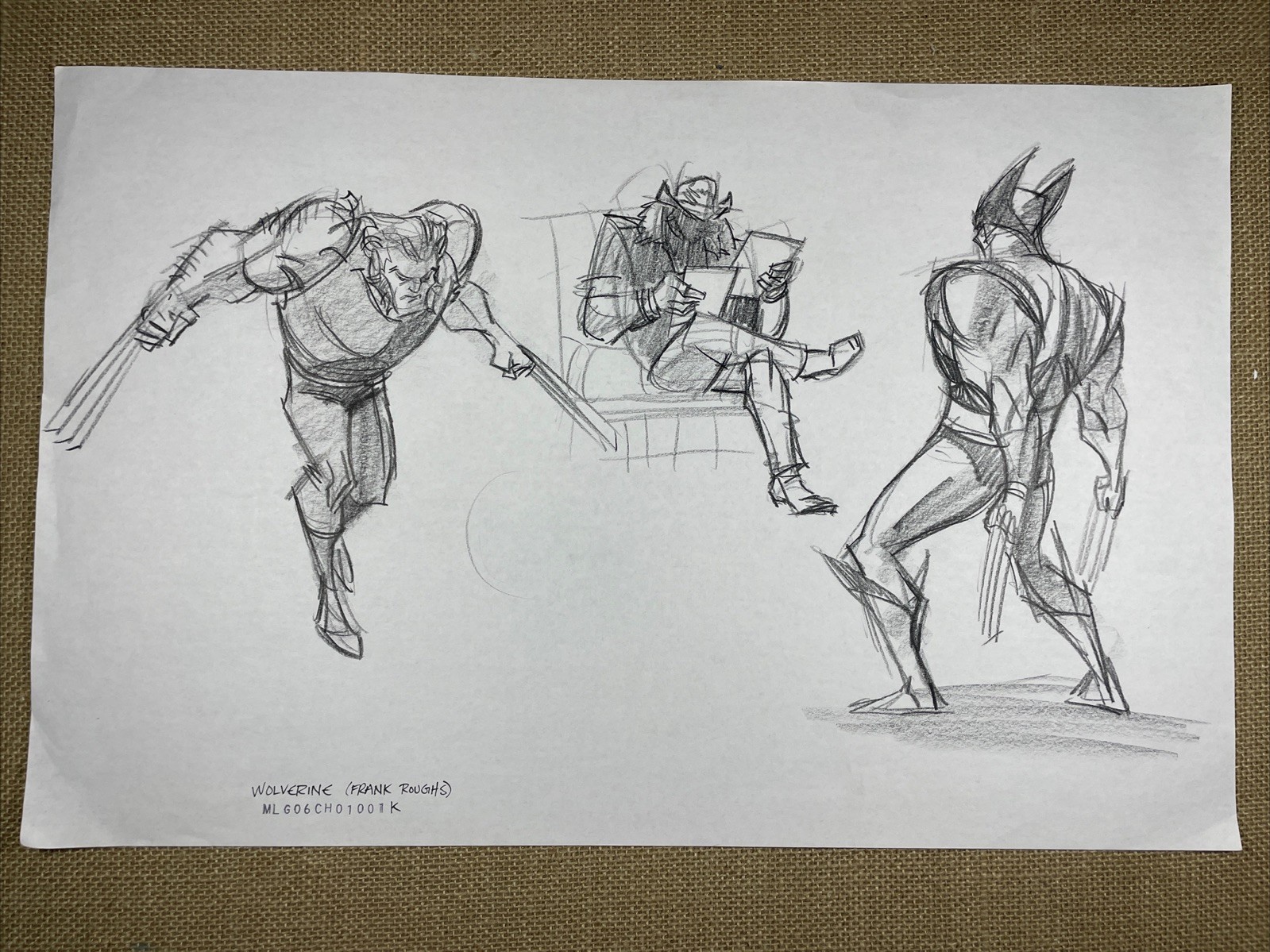 Hulk VS. Wolverine Marvel Animation Comics Art Frank Paur CONCEPT art Cel I10