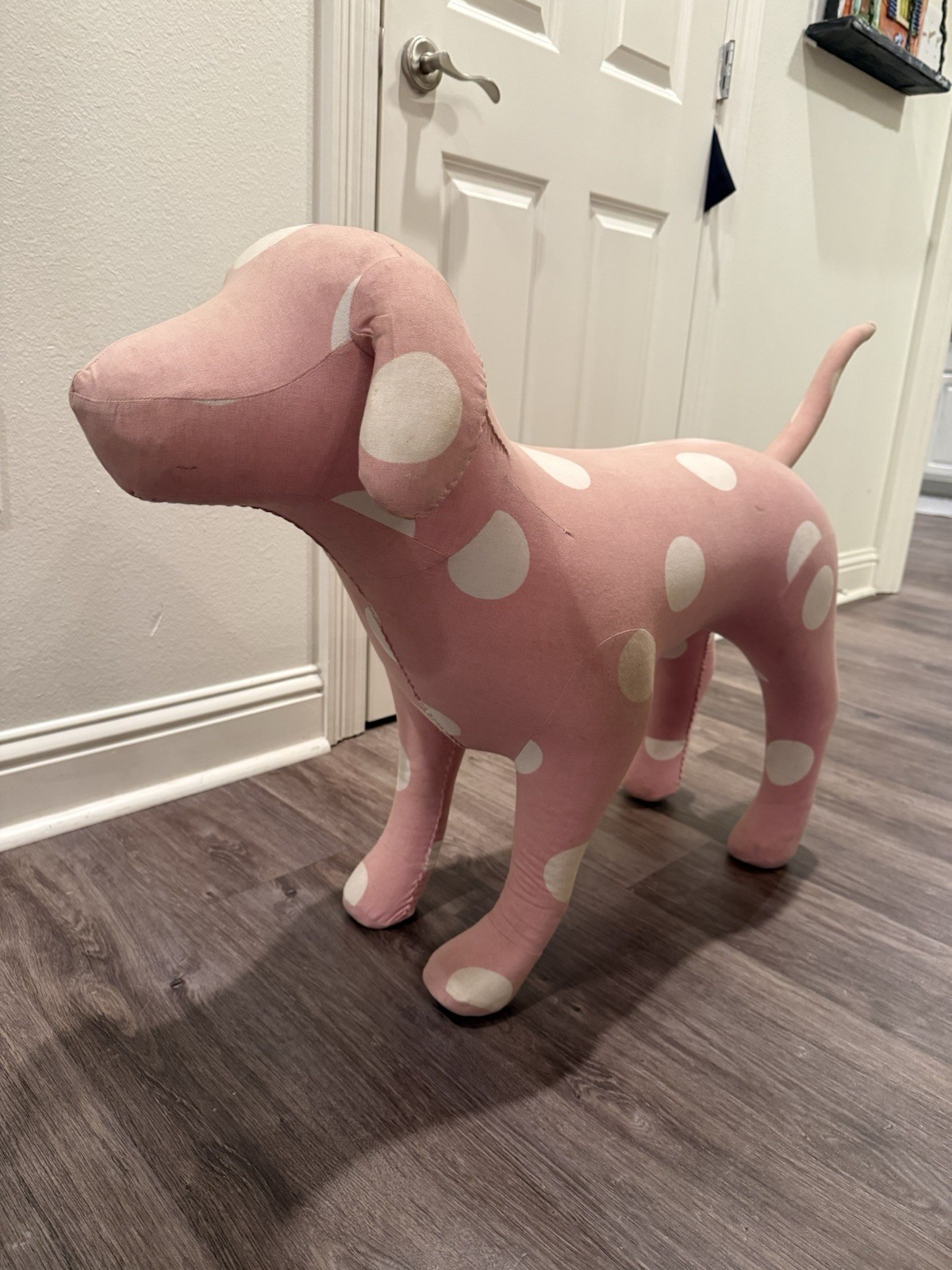 Victoria's Secret Pink Store Display Dog Vintage RARE XL – Pink/white Polka Dot