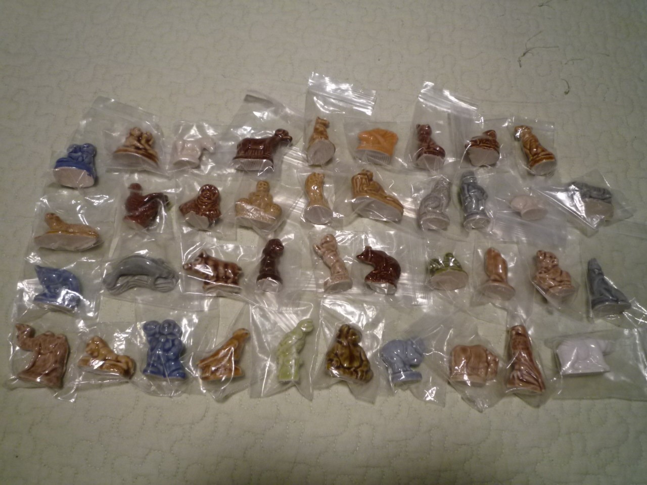 Lot of 39 Wade Whimsies Red Rose Tea Figures No Duplicates Mint in Bags