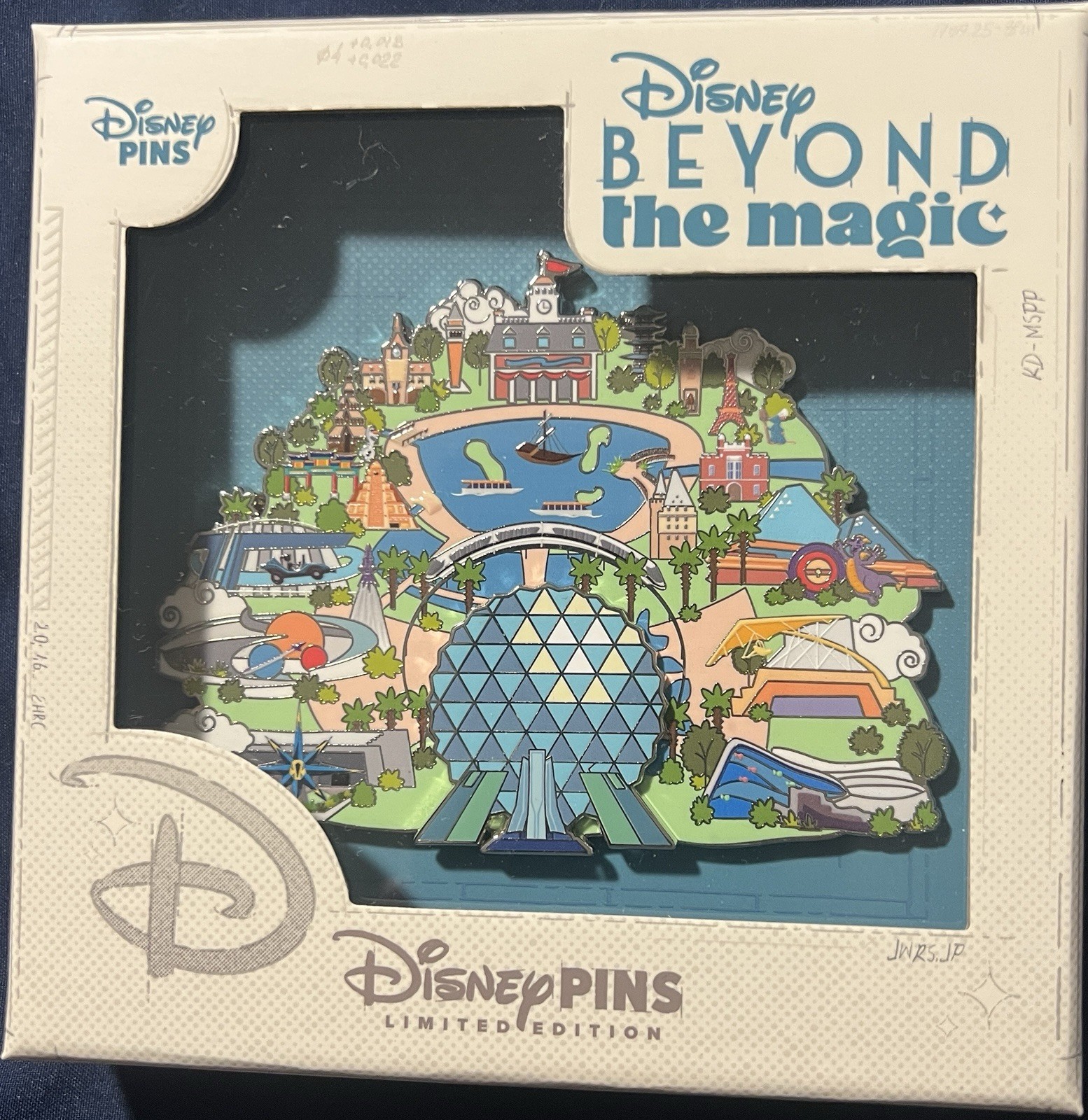 Disney D23 Beyond the Magic Epcot Center Park Map Pin Set LE 300