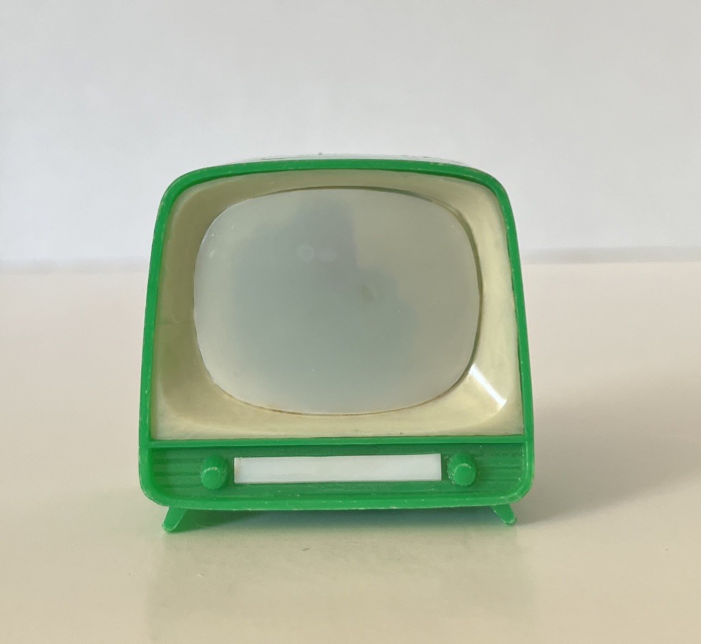 Vintage Original 1970’s Las Vegas Souvenir TV Viewer Pocket Size Celluloid Green