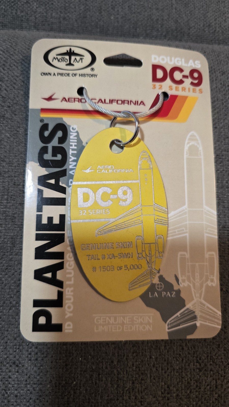 MotoArt Planetags Aero California DC-9 yellow XA-SWH MotoArt Planetags Aero California DC-9 yellow XA-SWH