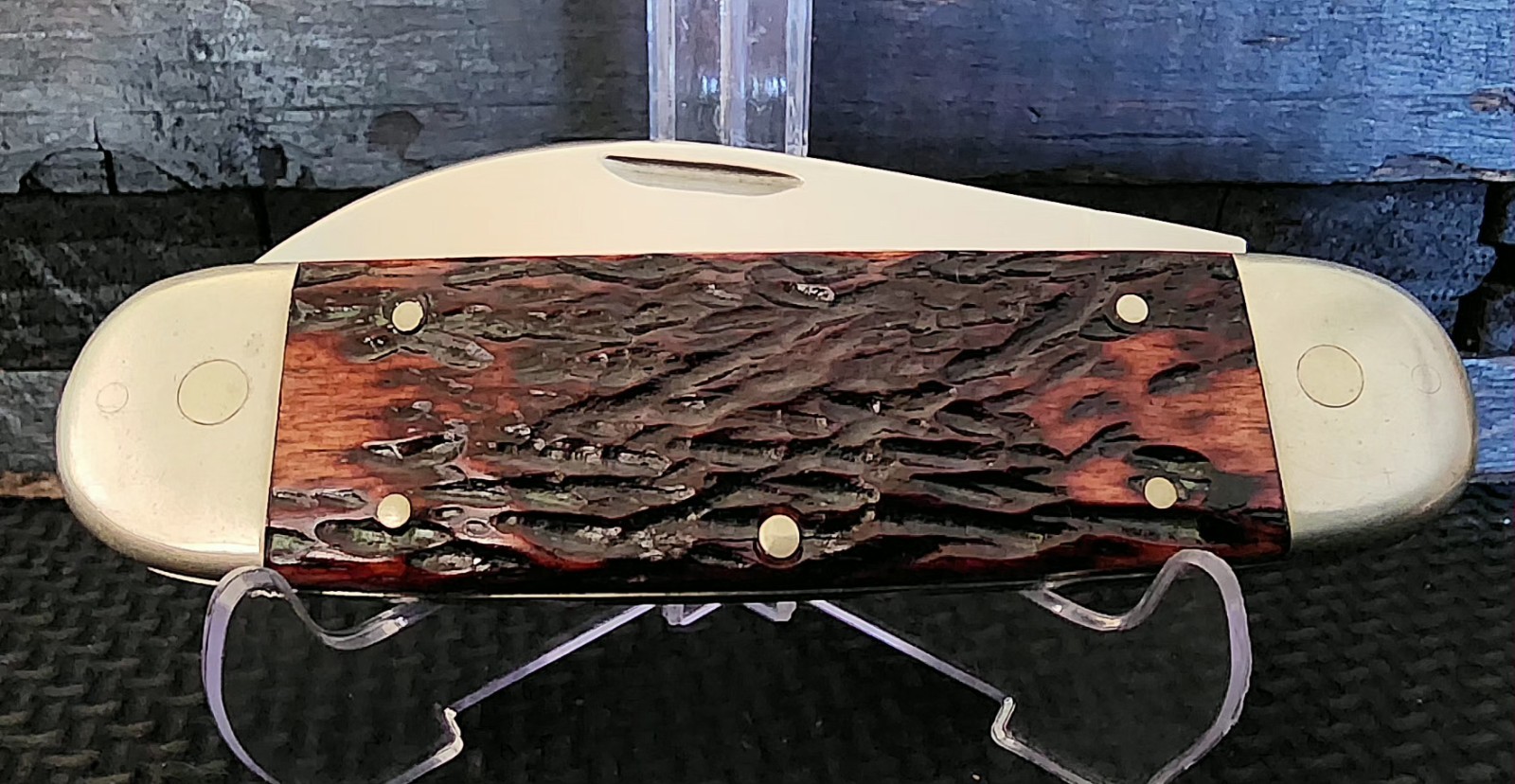 William Stoddart Custom Handcrafted Elephant Toe Sunfish Pocket Knife 4\