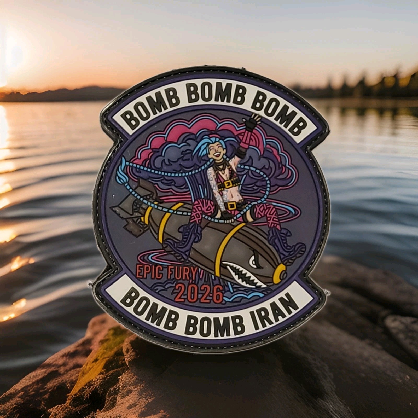 Op EPIC FURY 2026 - 3D PVC Patch - USAFE USAF Squadron Military Morale