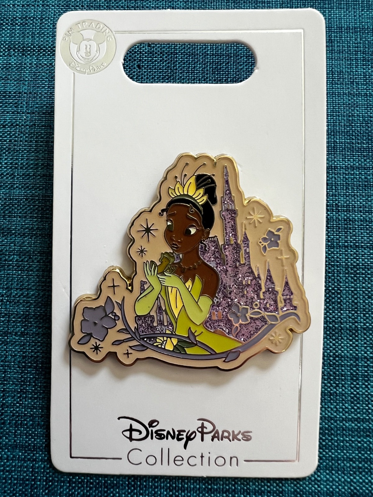 Disney Parks Princess & the Frog Tiana Glitter Castle pin Brand New/NOC 🔥