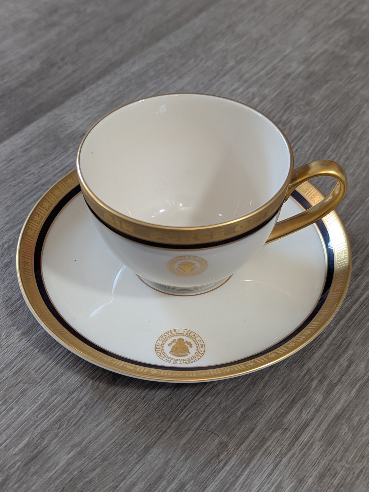 Authentic Presidential Seal Air Force One China Cup & Saucer Pickard Ultra Rare