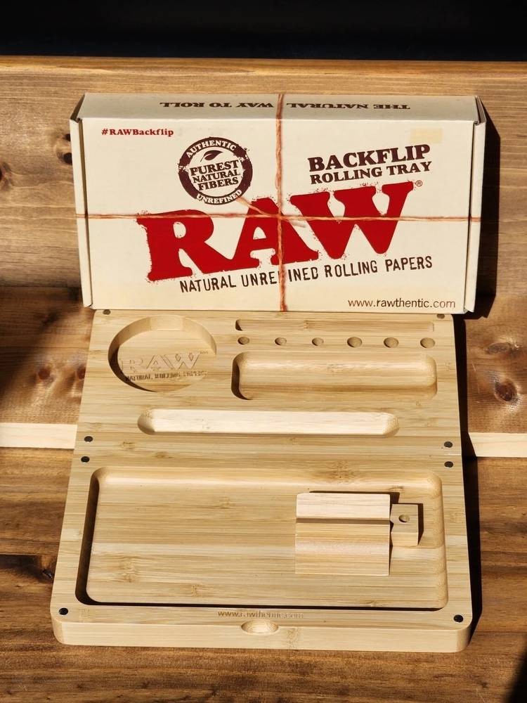 Raw Backflip Magnetic Bamboo Rolling Tray BRAND NEW