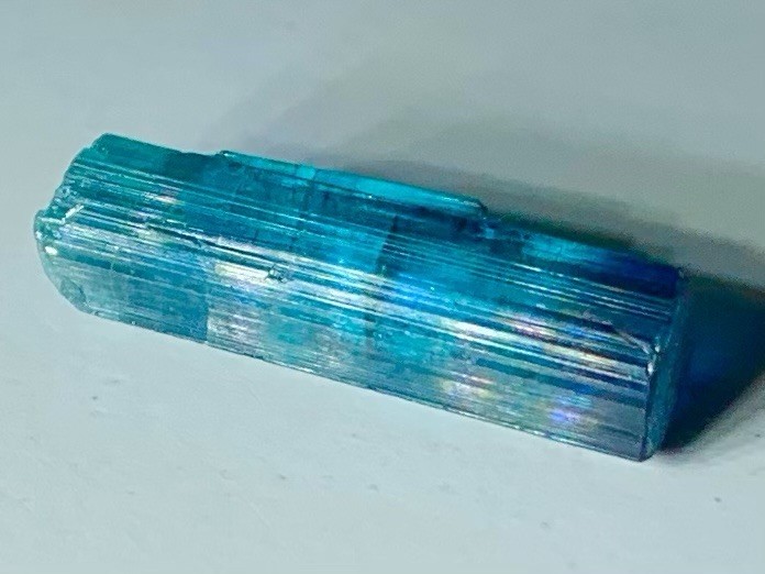 Rarest Beautiful Natural Blue Dark Blue Cap Tourmaline Crystal Raw Specimen