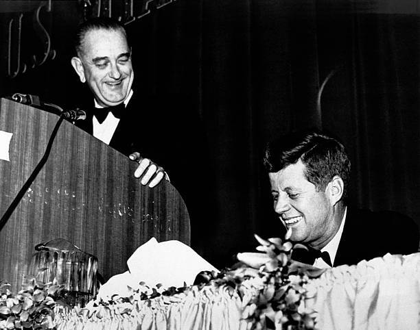 Lyndon B Johnson President Kennedy dinner celebrating 50th annivers- Old Photo