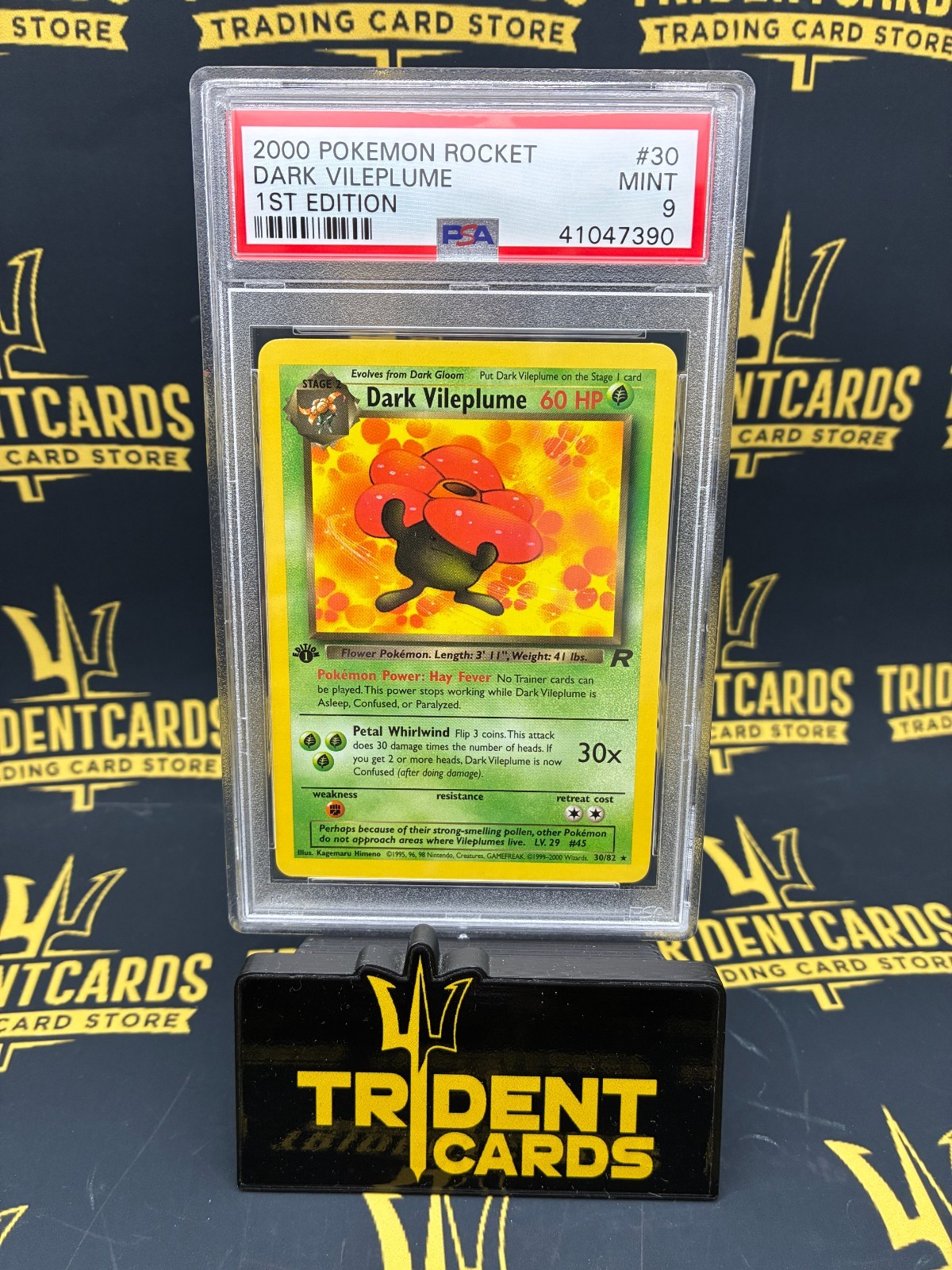 2000 POKEMON ROCKET #30 DARK VILEPLUME 1ST EDITION PSA 9