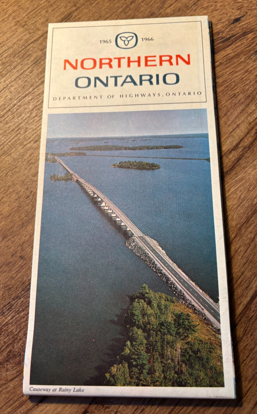 Vintage Northern Ontario 1965 / 1966 Fold Out Map History Department Of Highways