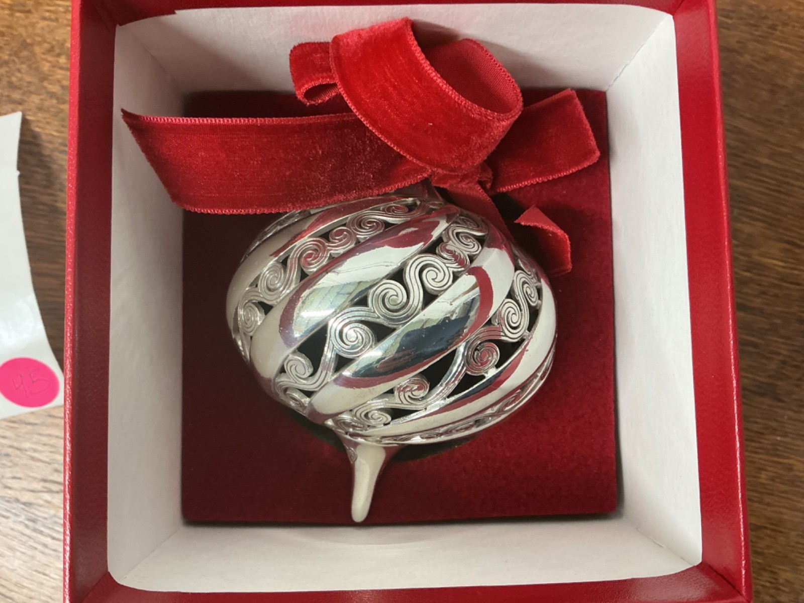 BRIGHTON COLLECTIBLES | BE LOVE ORNAMENT | SILVER FILIGREE | RARE | NEW | 45