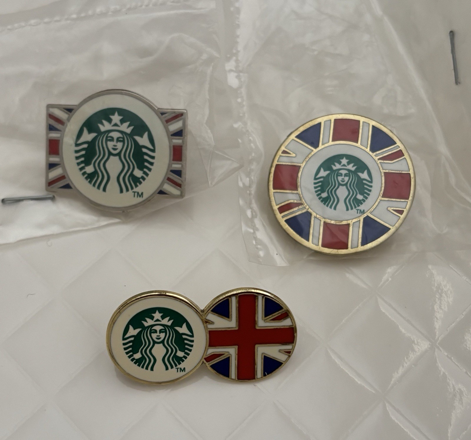 Starbucks UK London Olympics 2012 Set Of 3 Lapel Pins Limited Edition Pins