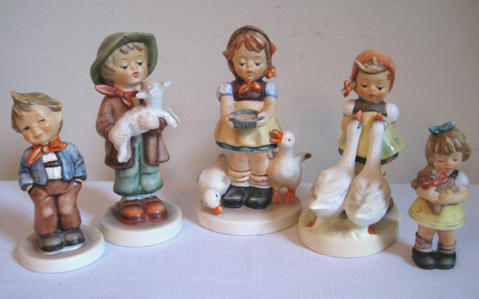 Lot of 5 Hummel Goebel Girl Boy Figurines W Germany