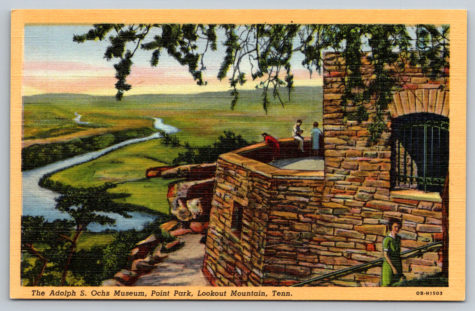 c1940s Adolph S. Ochs Museum Lookout Mountain Chattanooga TN Postcard