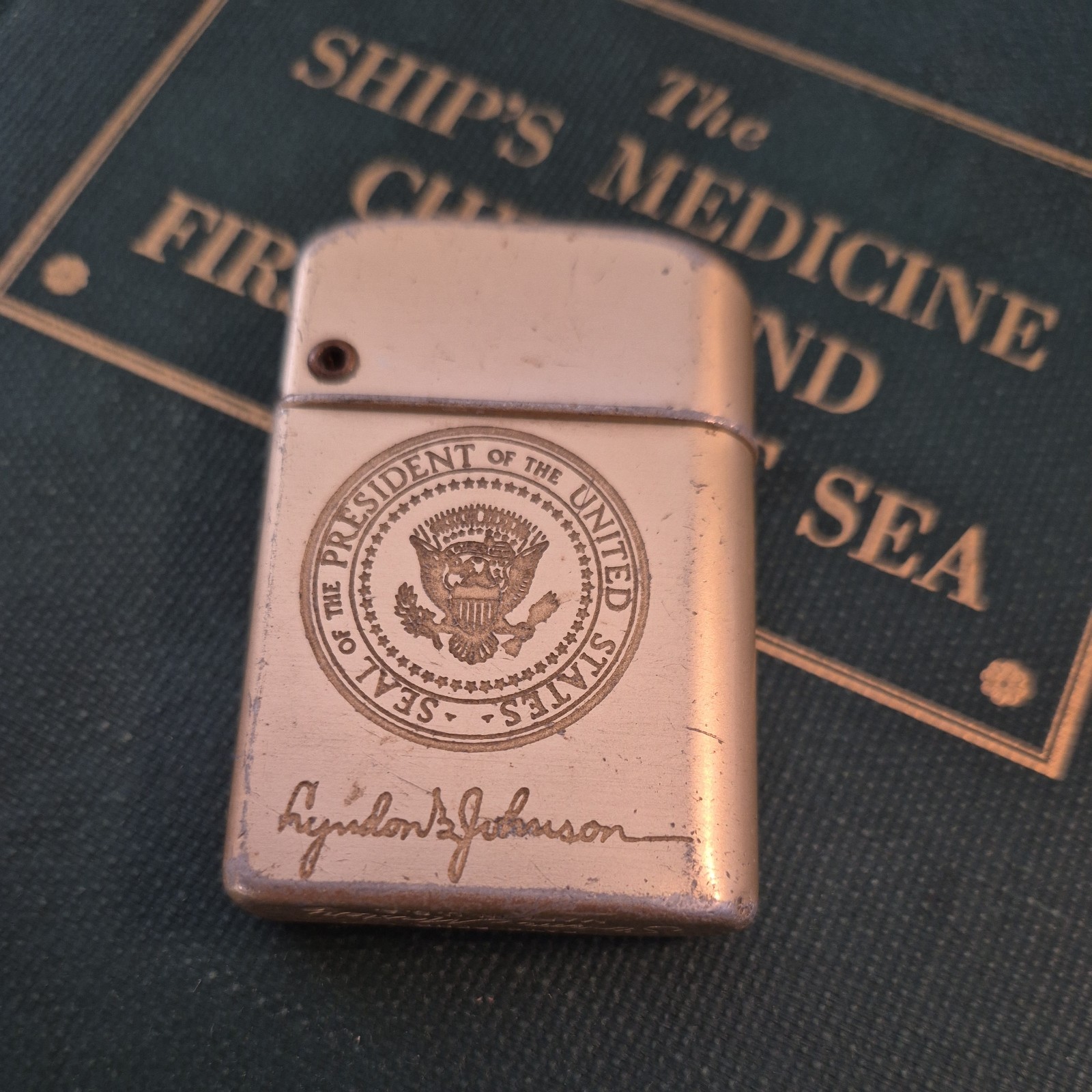 Vtg 1960s Lyndon B. Johnson Presidential Presentation Lighter by Bowers