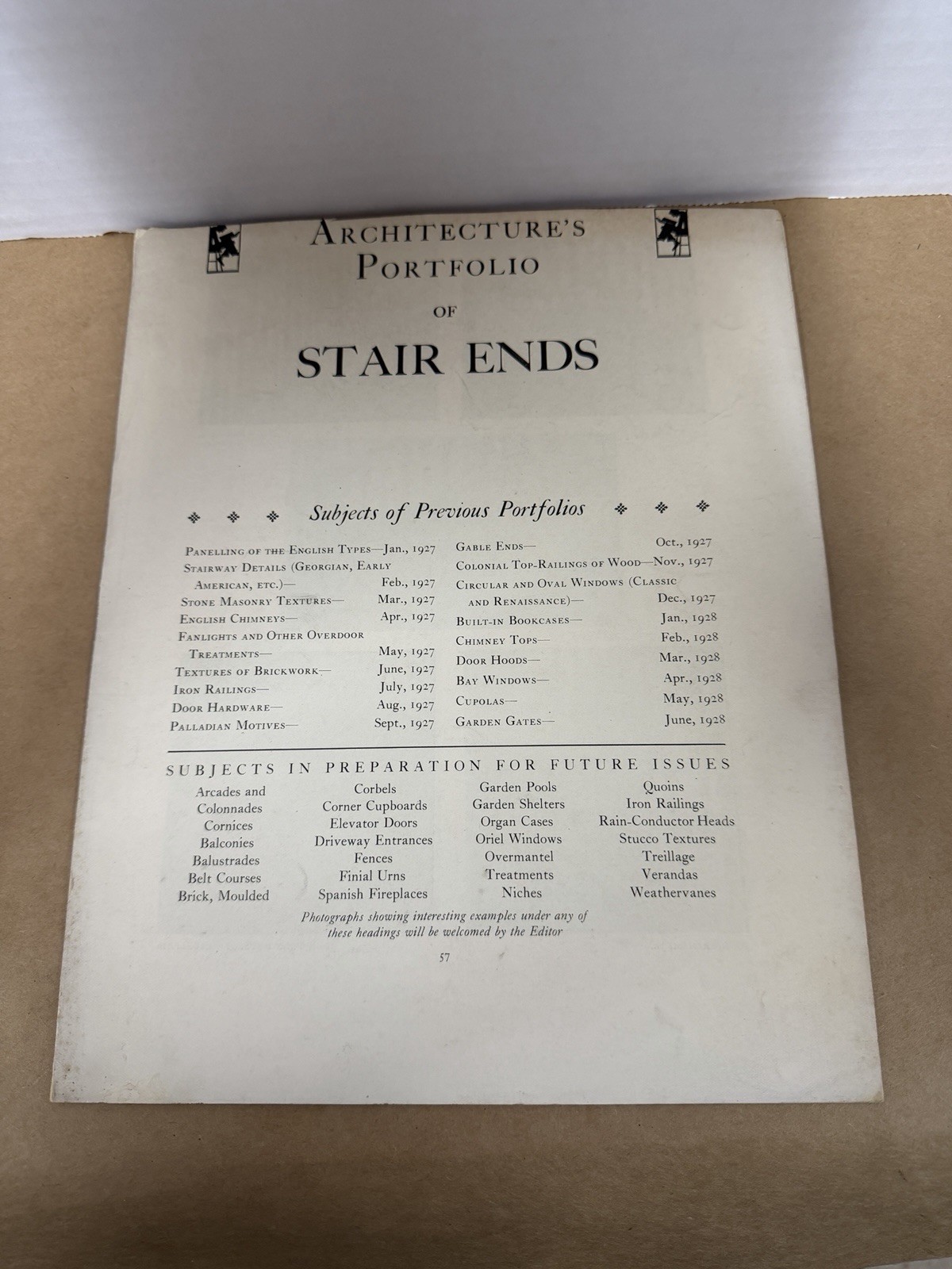 1928 Architecture’s Portfolio STAIR ENDS Antique Staircase Design Photos RARE