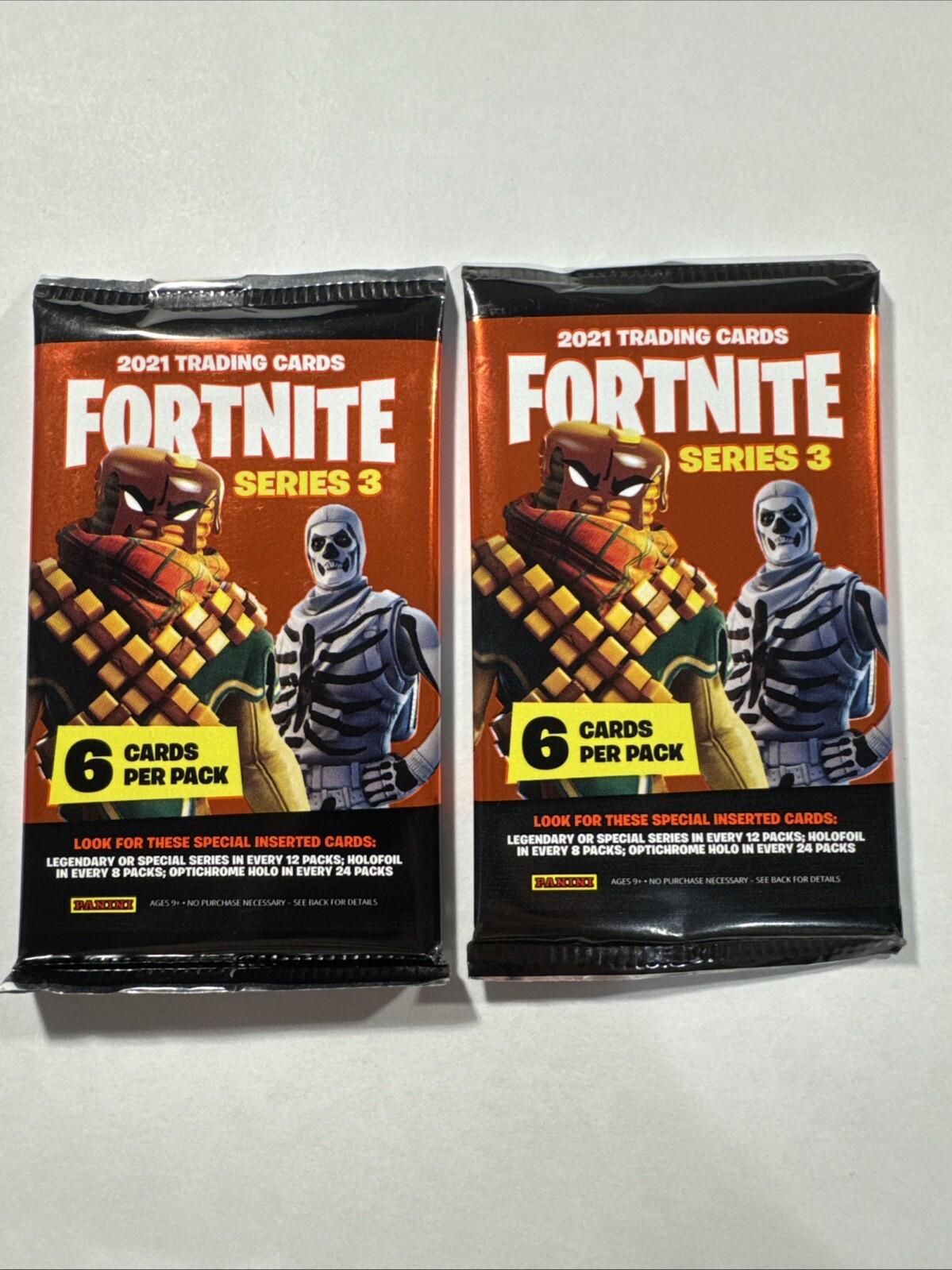 2x Panini Fortnite Series 3 Trading Card Pack LOT 6 Cards Per Factory Sealed New