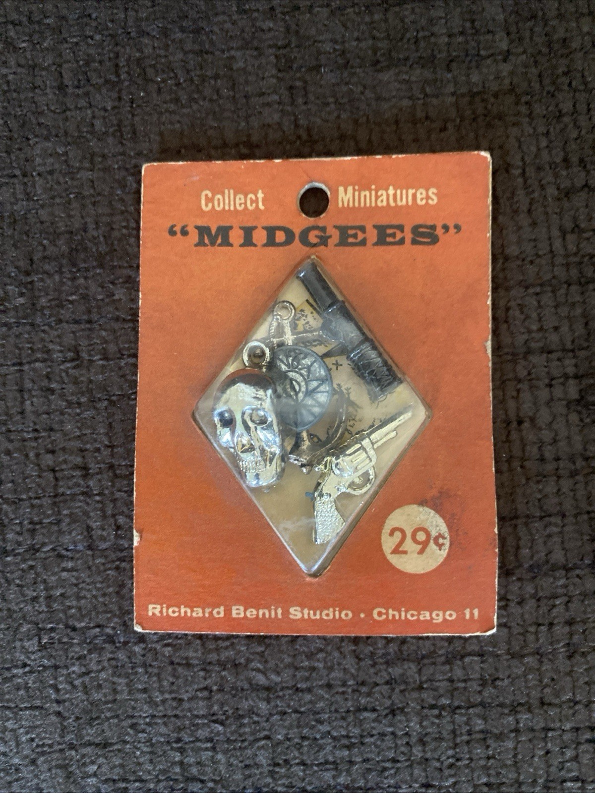Vintage Midgees Miniature Charm Sealed Card By Richard Benit Studios. Great Find