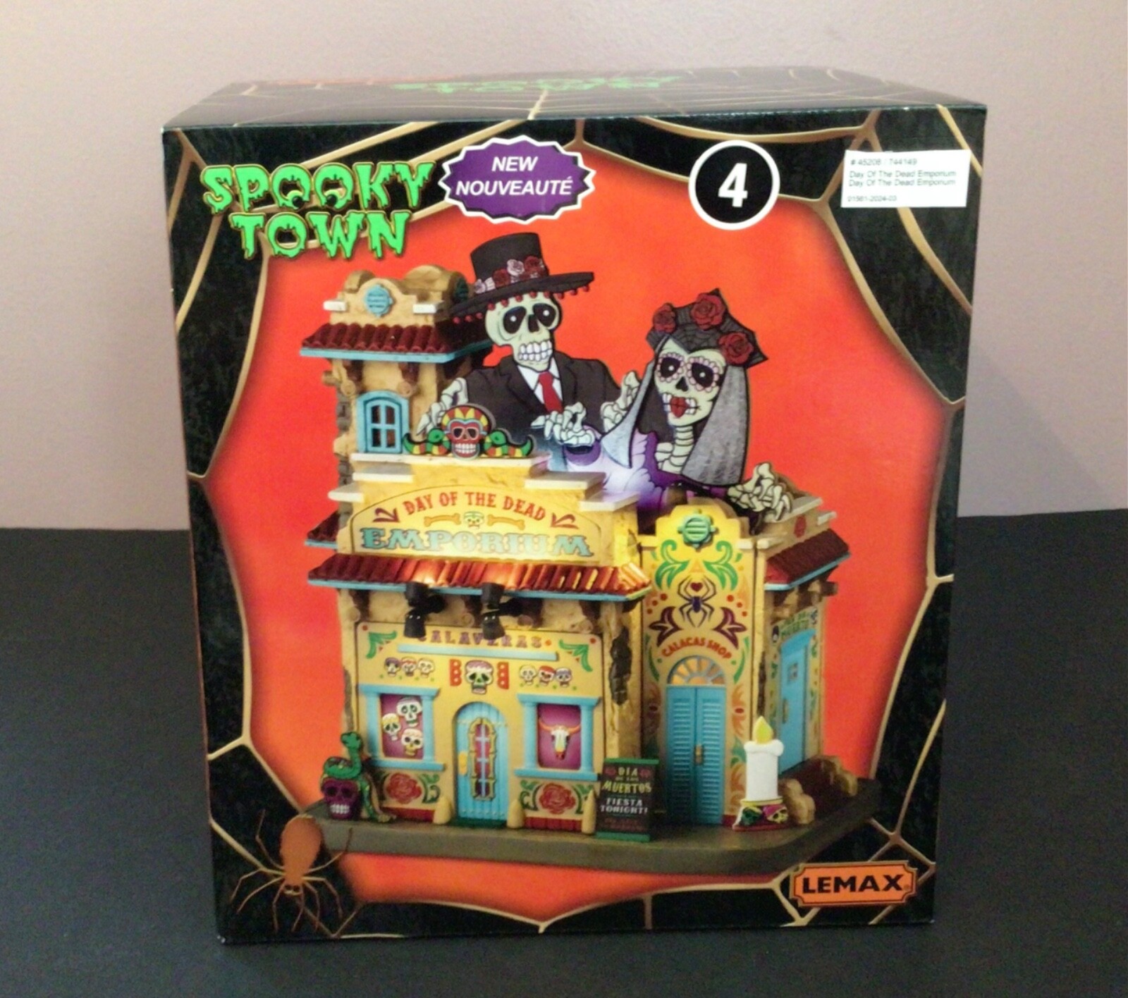 Lemax Spooky Town DAY OF THE DEAD EMPORIUM Halloween Village Lighted 2024 NEW