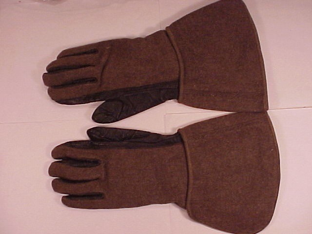 ORIGINAL, VG WWI Wool/Leather Gloves/Gauntlets As Worn By Doughboys (Size 8-9)