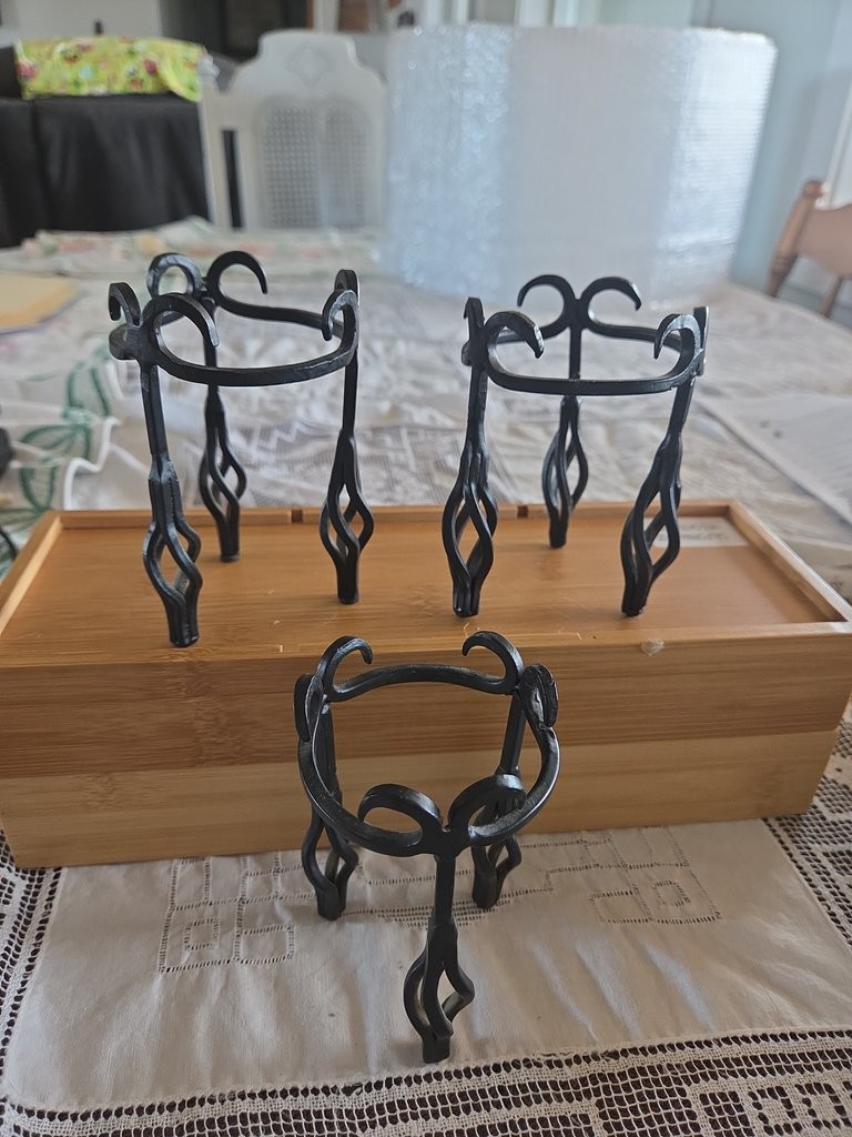 Set of Vintage Wrought Iron Candle Holders 5