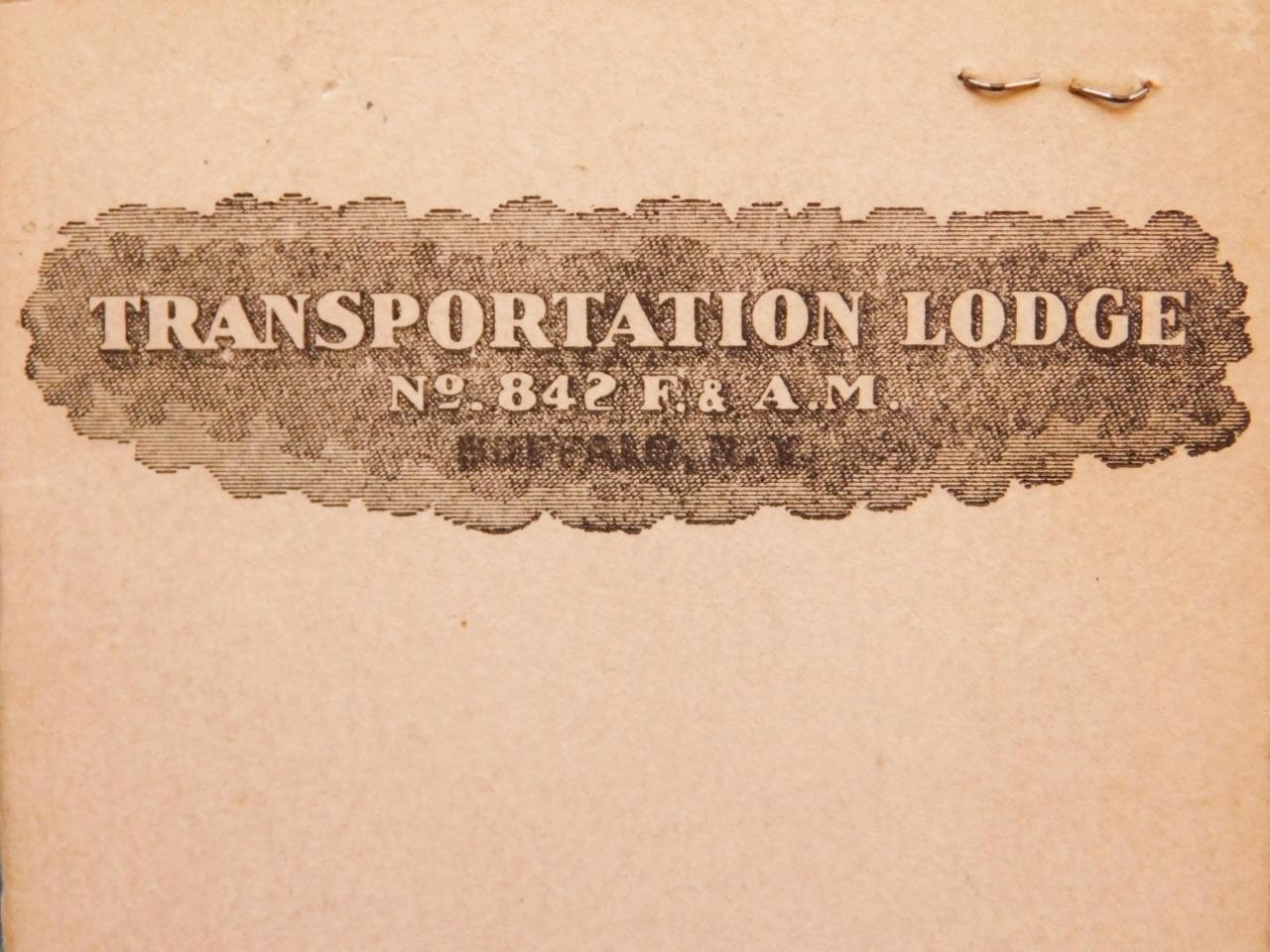 1949 By Laws of Transportation Lodge No 842 Buffalo NY Revisions 51 54 58 tray18