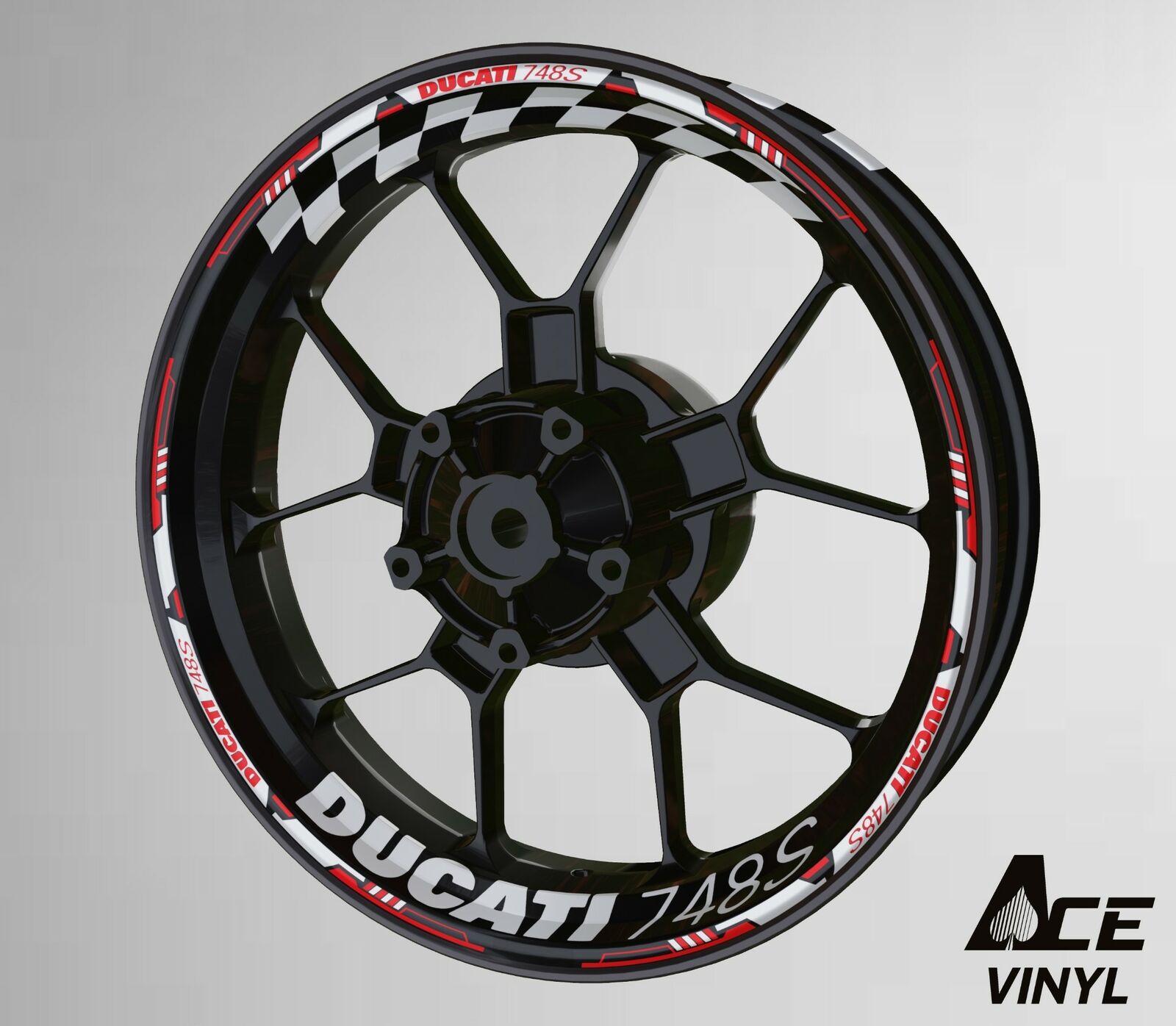 Ducati 748S Wheel Stickers Decals RIM STICKER SET Corse 1098 1198 748 848 899