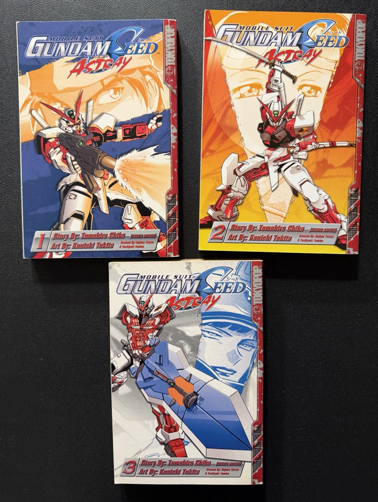 Gundam Seed Astray manga vol 1,2,3 1-3 good condition 1st prints 2004 read info