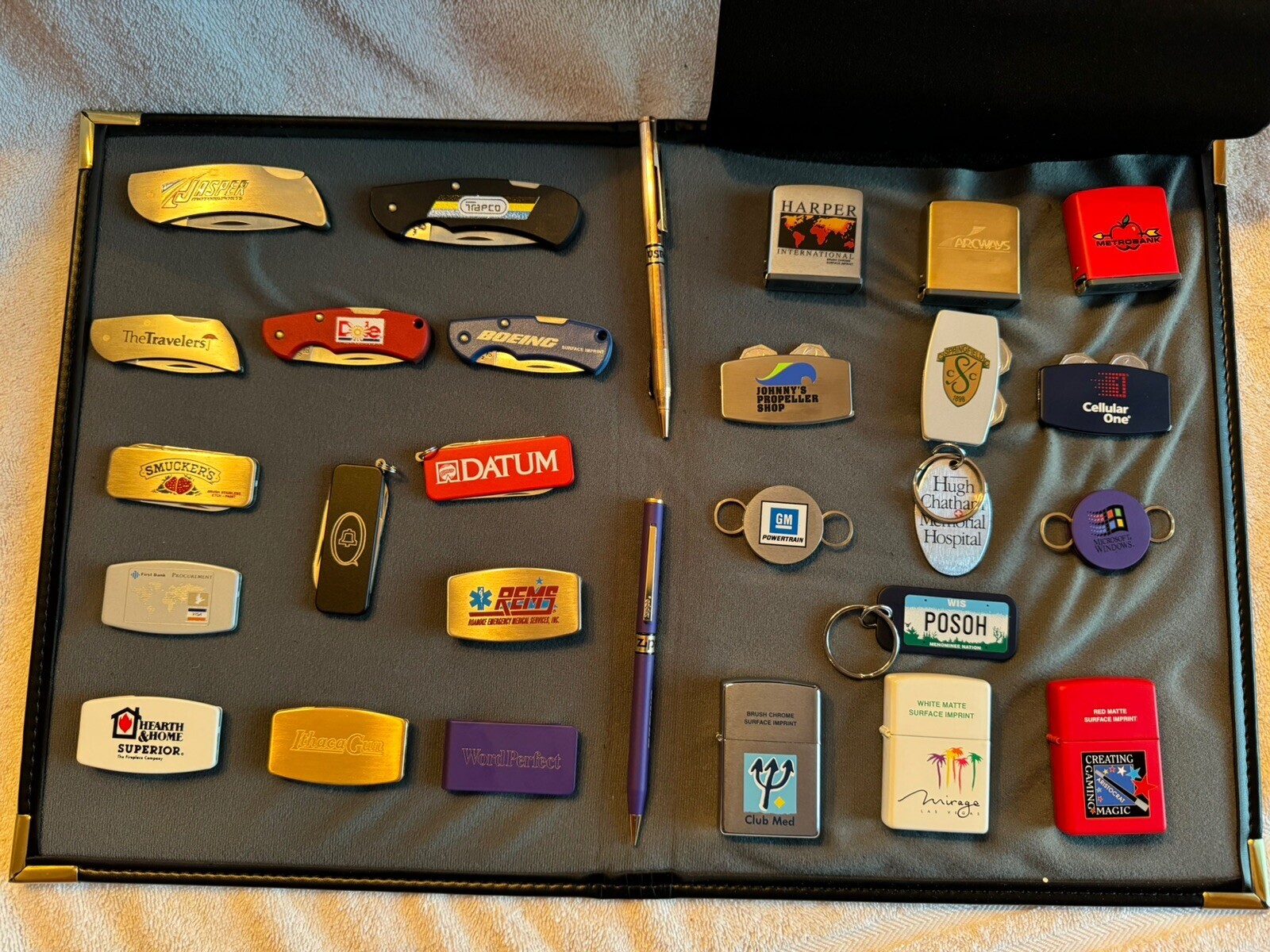 Rare Zippo Salesman Sample Kit Ruler Money Clip Keychain Golf  NEW SK60