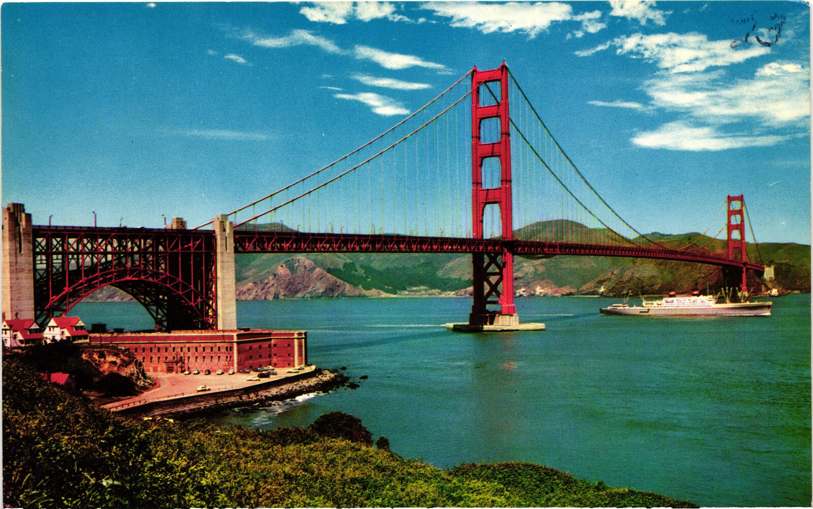Vintage Golden Gate Bridge San Francisco California Postcard Unposted