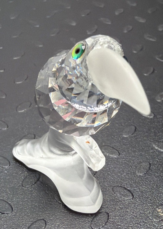 Vintage Swarovski Silver Crystal Toucan Figurine 7621 NR 000002 Retired Box: 7A2