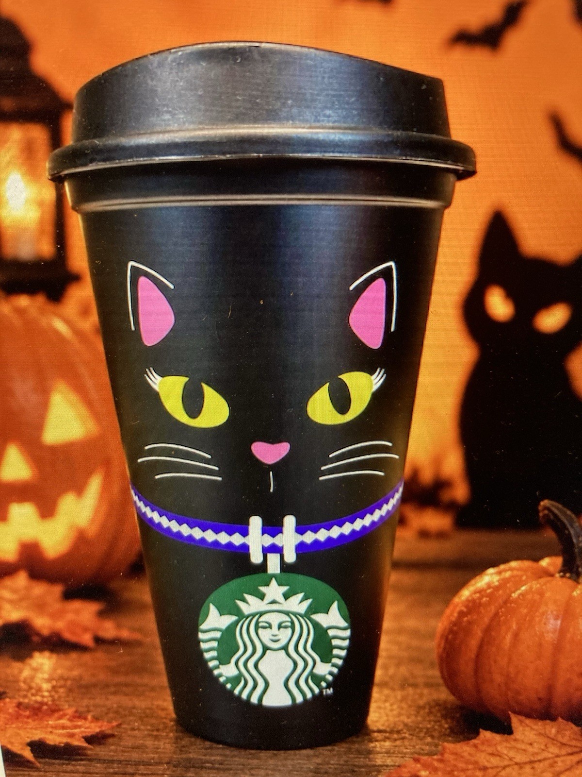 Starbucks 2026 Ltd. Ed. Halloween Reusable Black Cat Tumbler Brand New w/ Tag