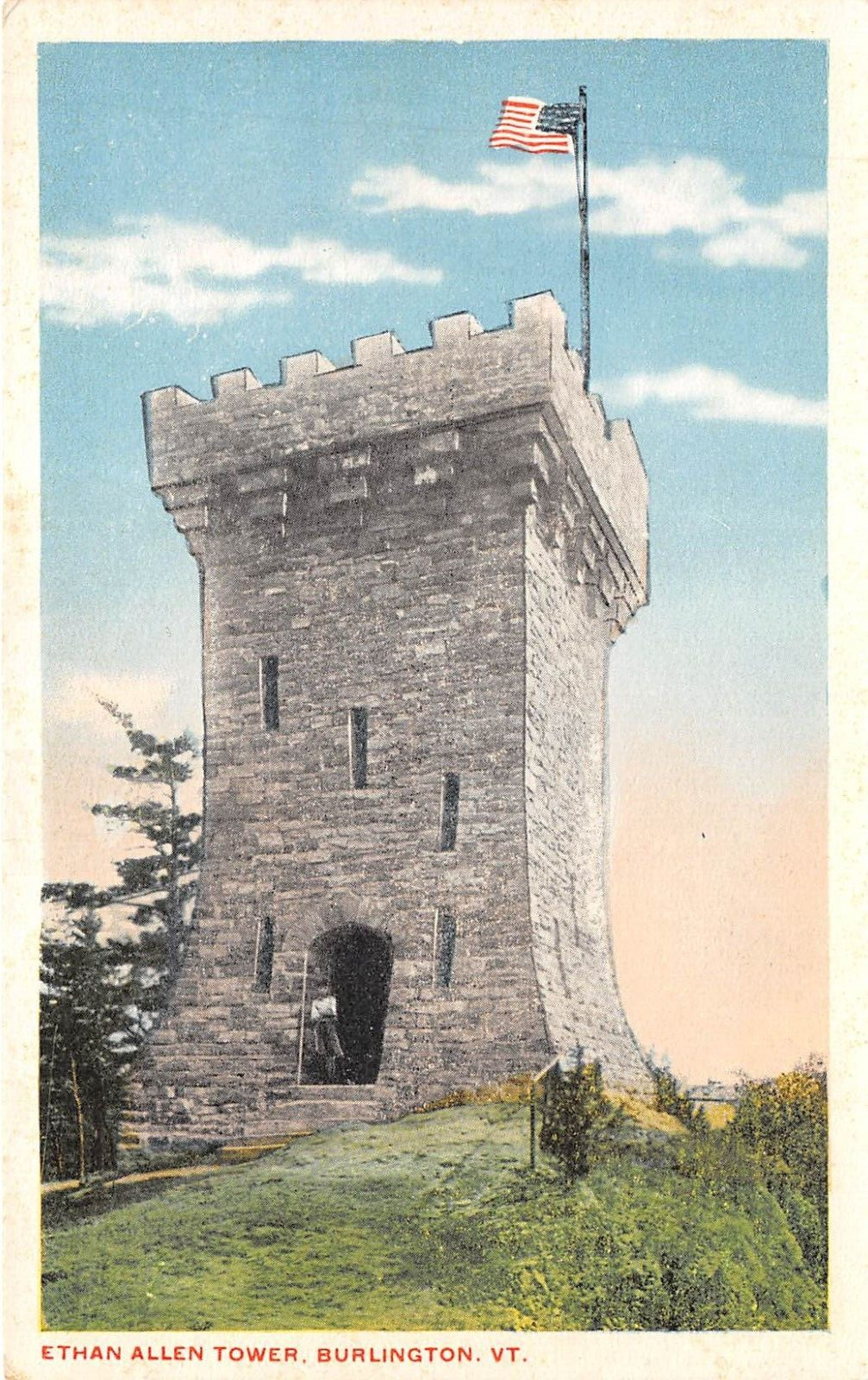 Burlington Vermont c1916 Postcard Ethan Allen Tower Burlington Vermont c1916 Postcard Ethan Allen Tower