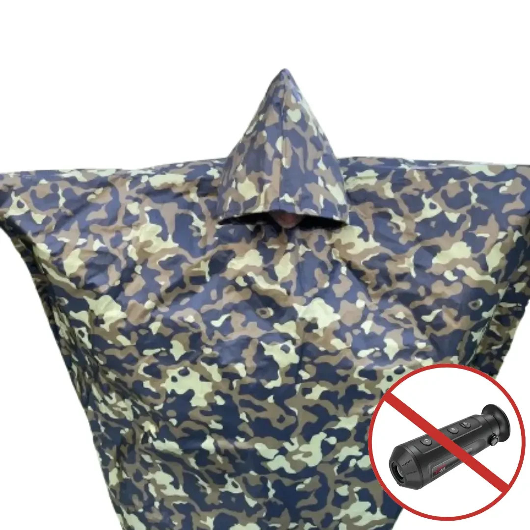 Anti-thermal imager camouflage poncho, camouflage cloak with thermal imager 💛💙