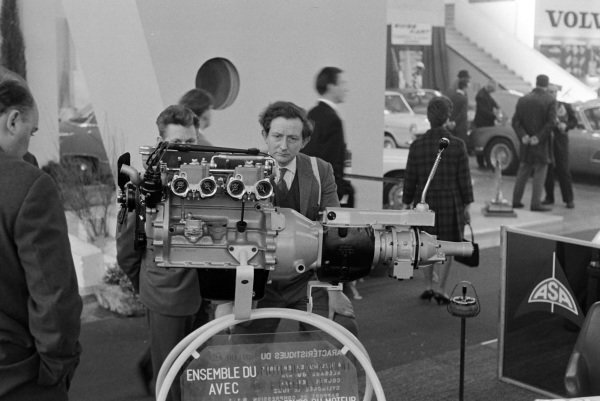 ASA 1000GT engine 1963 Motor Show Car Old Photo