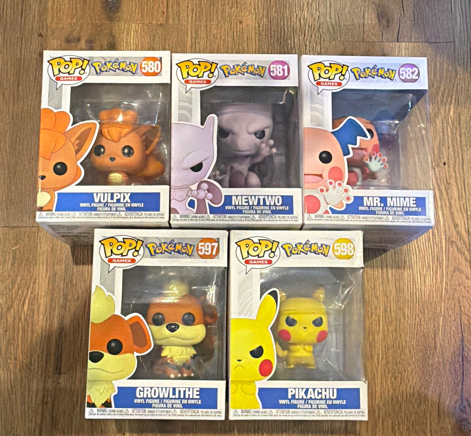 Funko Pop Pokémon Vinyl Figure Lot 5 Vulpix 580 Mewtwo 581 Pikachu 598 Funko Pop Pokémon Vinyl Figure Lot 5 Vulpix 580 Mewtwo 581 Pikachu 598