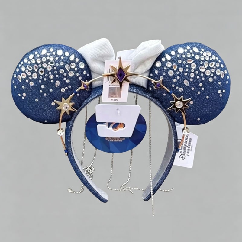 New Disney Shanghai 10th Anniversary 33 CLUB Limited Minnie Mouse Ear Headband