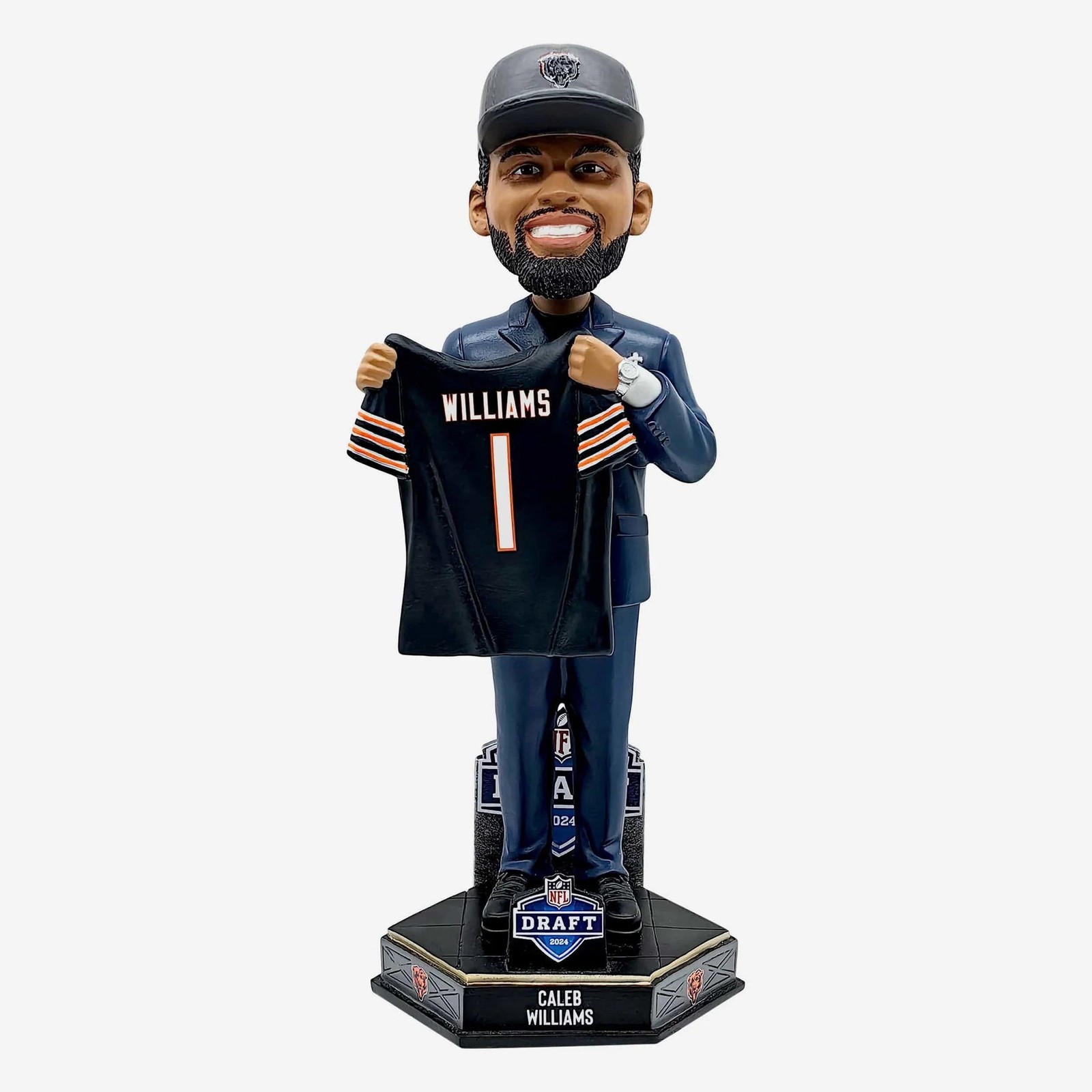 Caleb Williams Chicago Bears 2024 No. 1 Draft Pick Bobblehead NFL Football