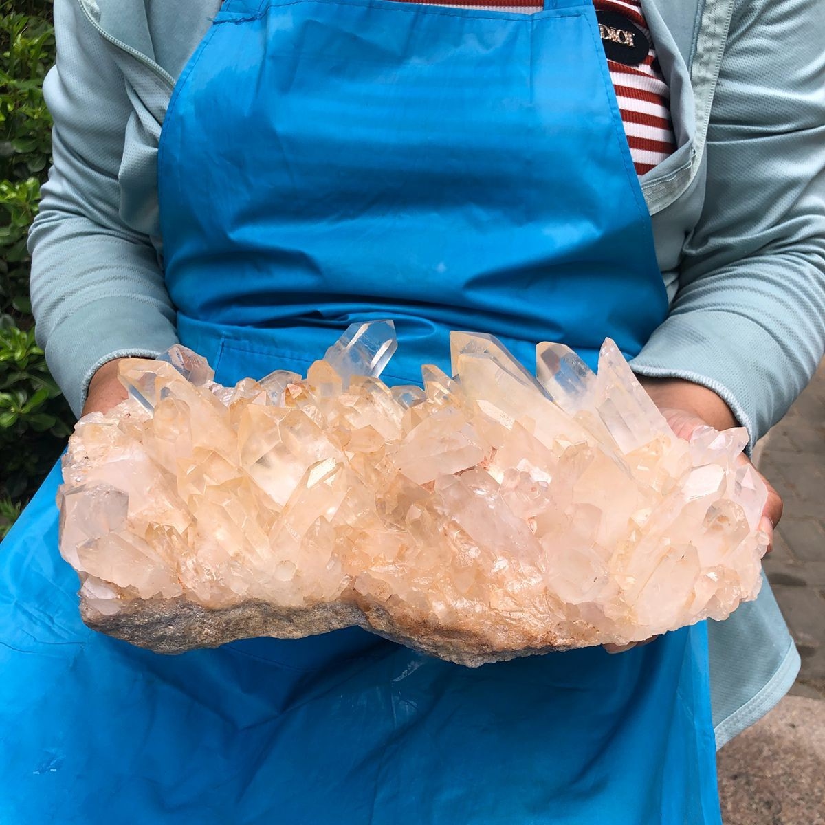 9.21LB Large Natural White Clear Quartz Crystal Cluster Rough Healing Specimen