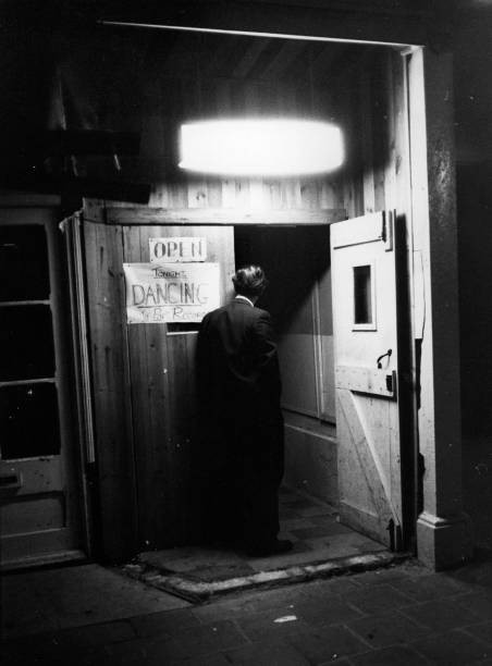 Entrance to the Panorama Club Historic 1960s Old Photo