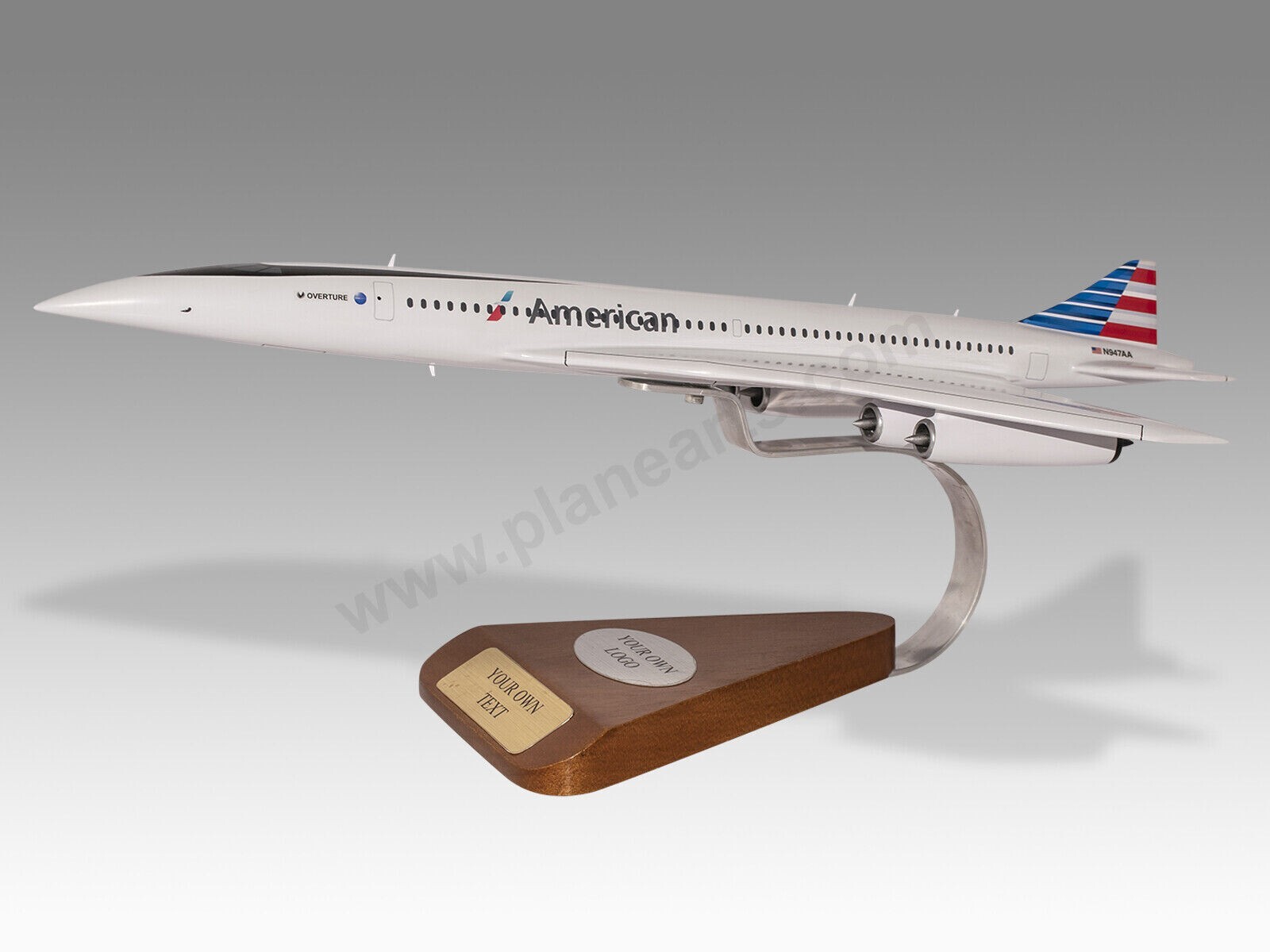 Boom Overture in Air Force One Colors Mahogany Wood Handmade Desktop Model