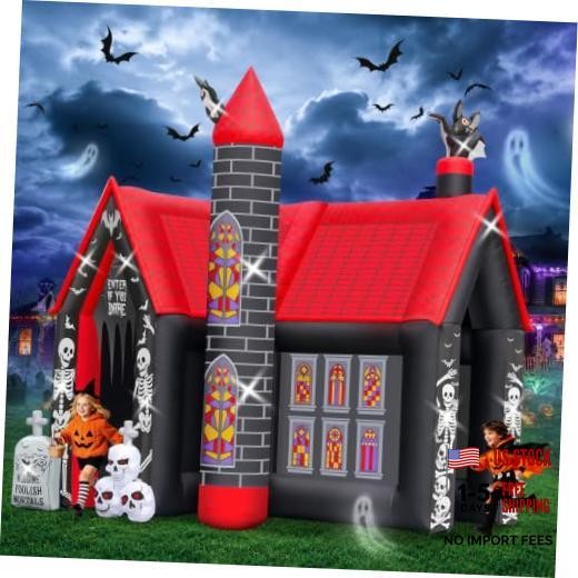 10FT Halloween Inflatable Archway,L-Shape Haunted L Shape Haunted House Tunnel